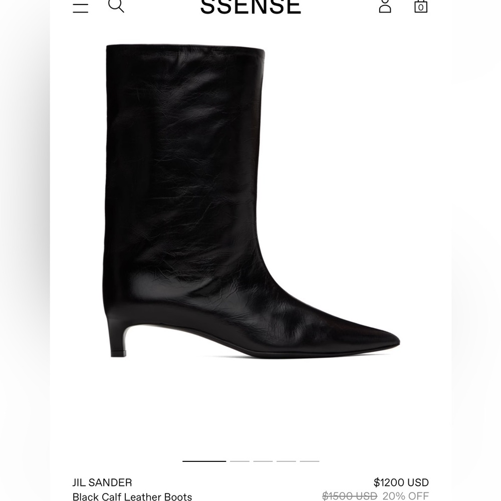 Jil Sander boots Agnellato half boot 371/2